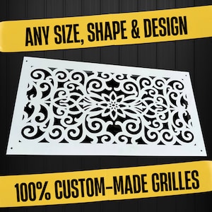 Custom-made Ventilation Grilles with Back Frame - Fully Customizable Design and Size