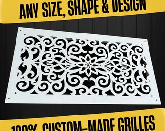 Custom-made Ventilation Grilles with Back Frame - Fully Customizable Design and Size