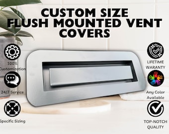 Custom-made Framed Flush mounted Air Vent Covers, Custom-made air grilles, Hidden mounting vent covers