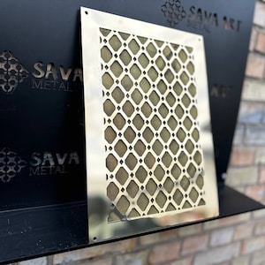 Fully customized PURE BRASS Air Grilles, Custom Vent Covers, Air Registersl, Air diffusers, Ventilation Grilles