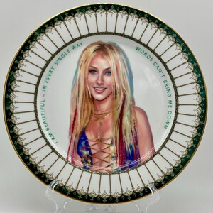 Christina Aguilera RePurposed Vintage Plate