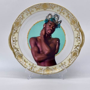 Lil Nas X Vintage RePurposed Cake Plate