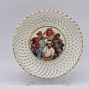 Village People Vintage RePurposed Plate