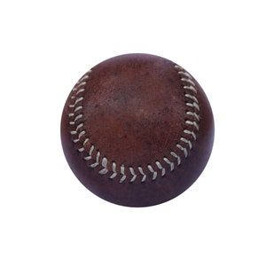 Vintage Brown Leather Baseball