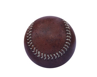 Vintage Brown Leather Baseball