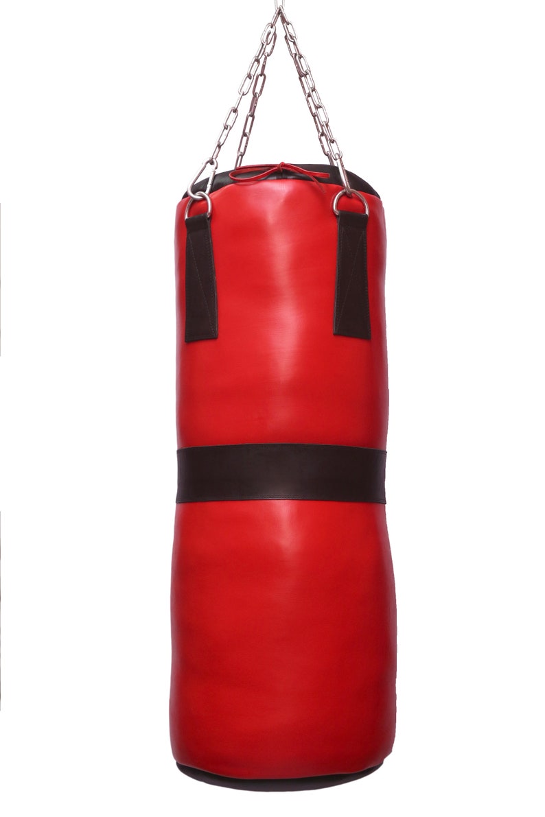 Red/black Trim Heavy Leather Punching Bag unfilled Etsy