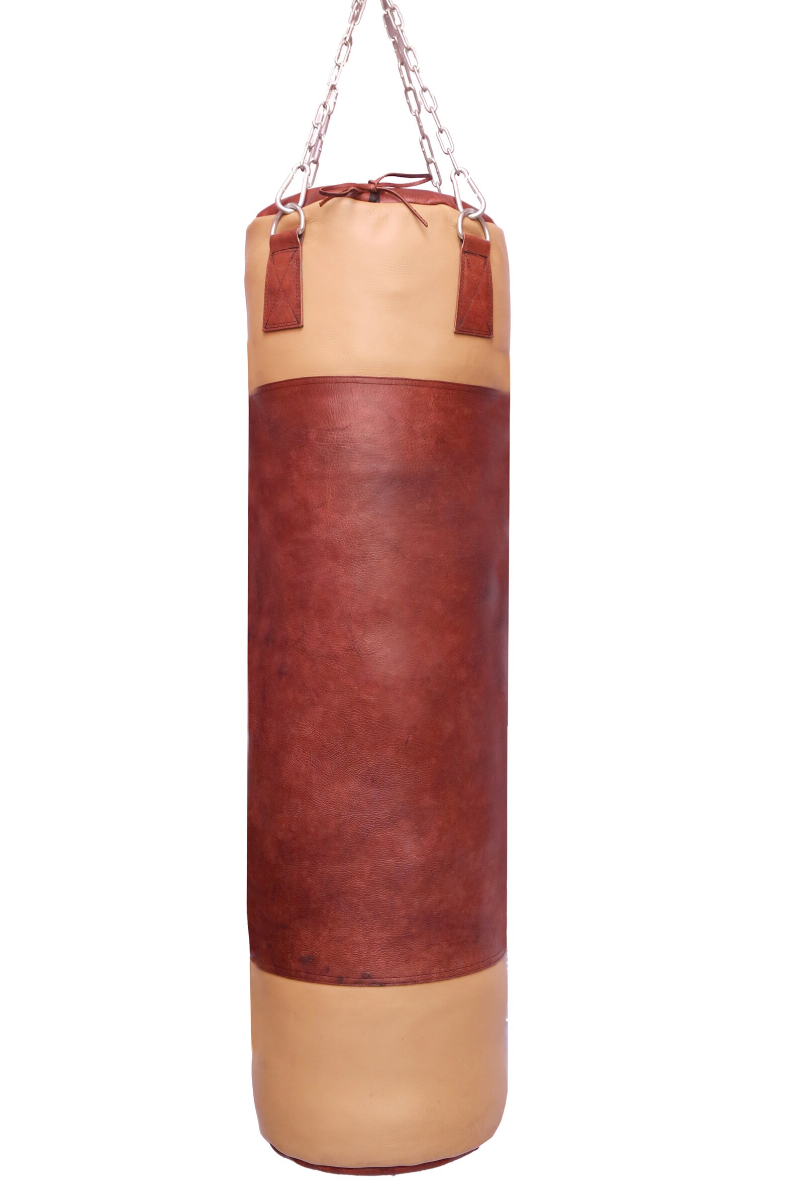 Cream/Brown Heavy Leather Punching Bag UnFilled Etsy France