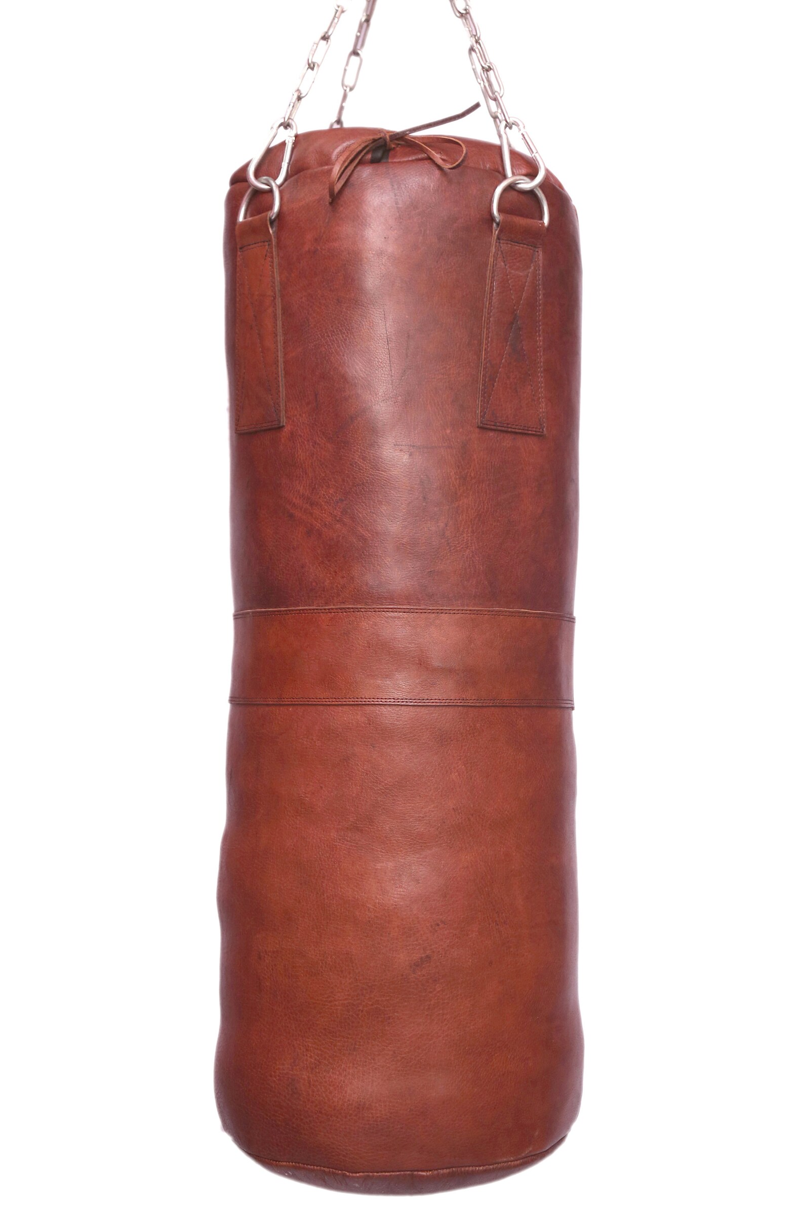 Vintage Brown Heavy Leather Punching Bag unfilled Etsy