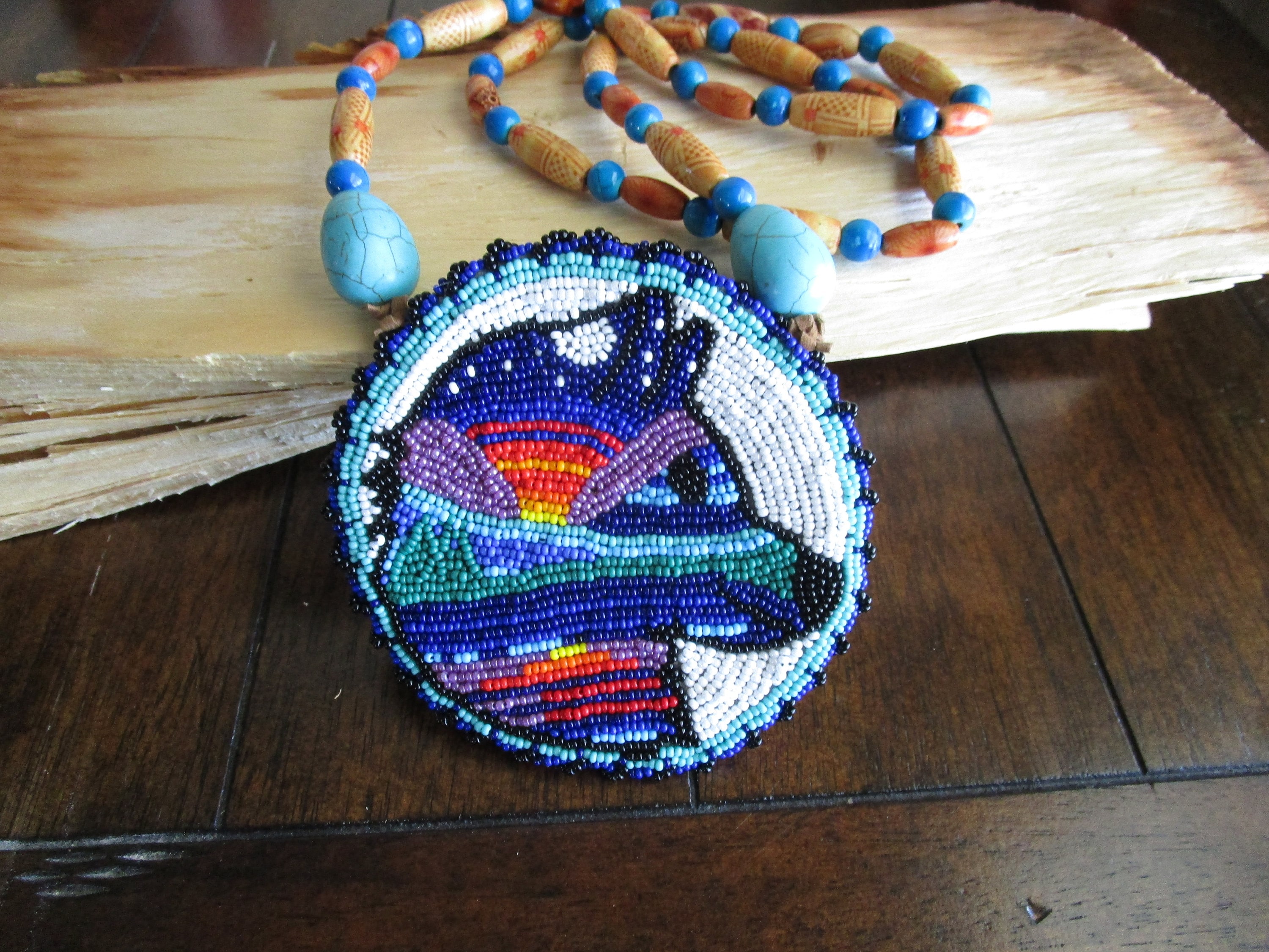 Beaded medallion on sale