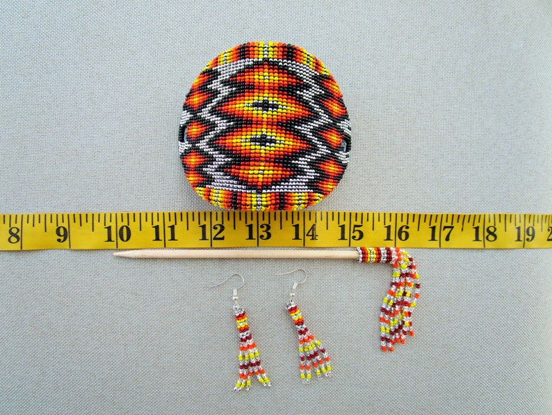 Native Bead Barrette Native American Jewelry Beaded Etsy