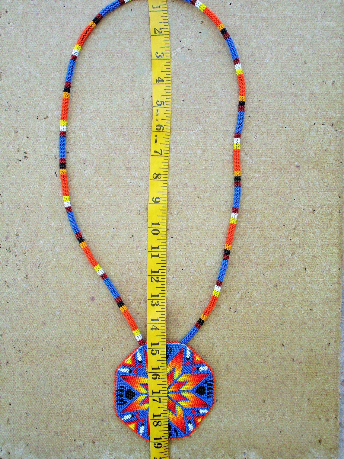 Native American Beaded Medallion Bead Medallion Native Bead Etsy