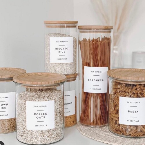Minimalist Pantry Labels for Kitchen Storage Containers Etsy