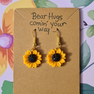 Lindos pendientes de girasol: regalo original