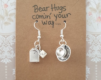 Cute Teabag and Teacup Quirky Earrings Unusual Jewellery Gift