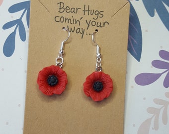 Cute Poppy Earrings Unusual Gift Jewellery