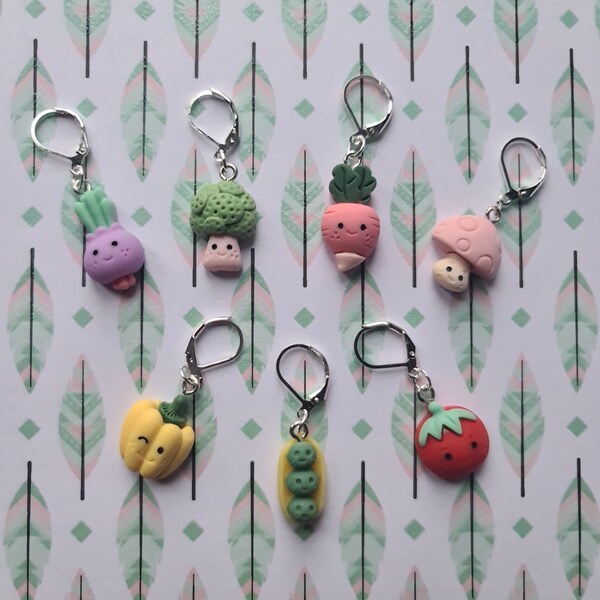 Cute Vegetable Stitch Marker Knitting Crochet Gift Place Holder Progress Keeper