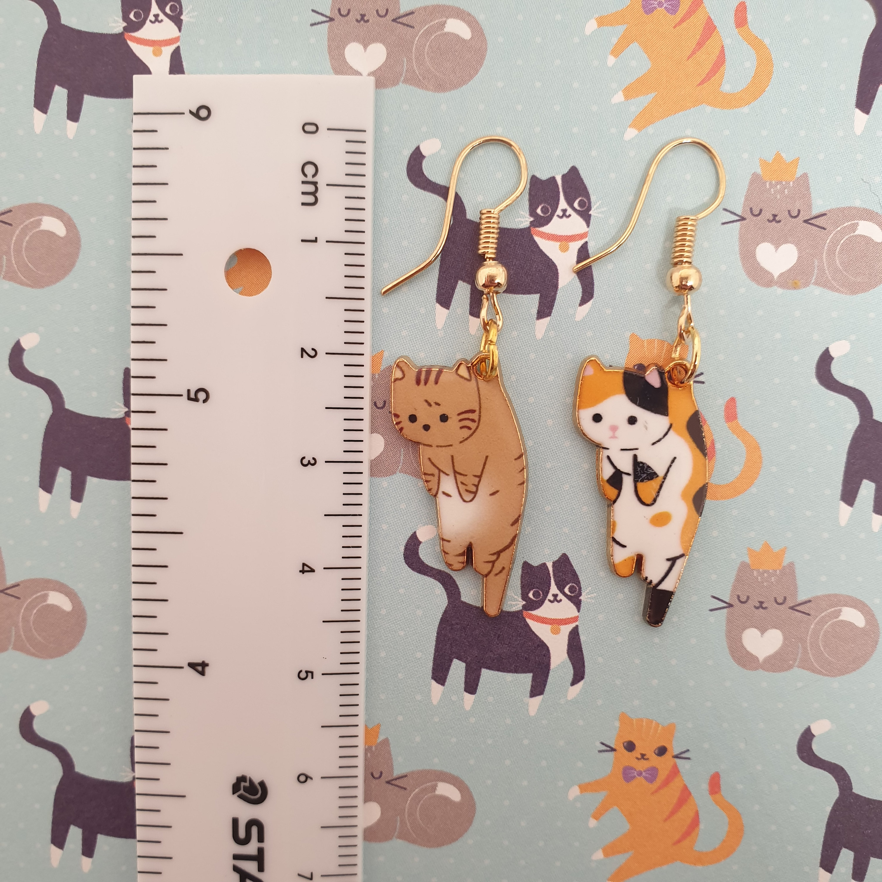 Quirky Hanging Cat Earrings Unusual Gift Jewellery Choice of Etsy UK