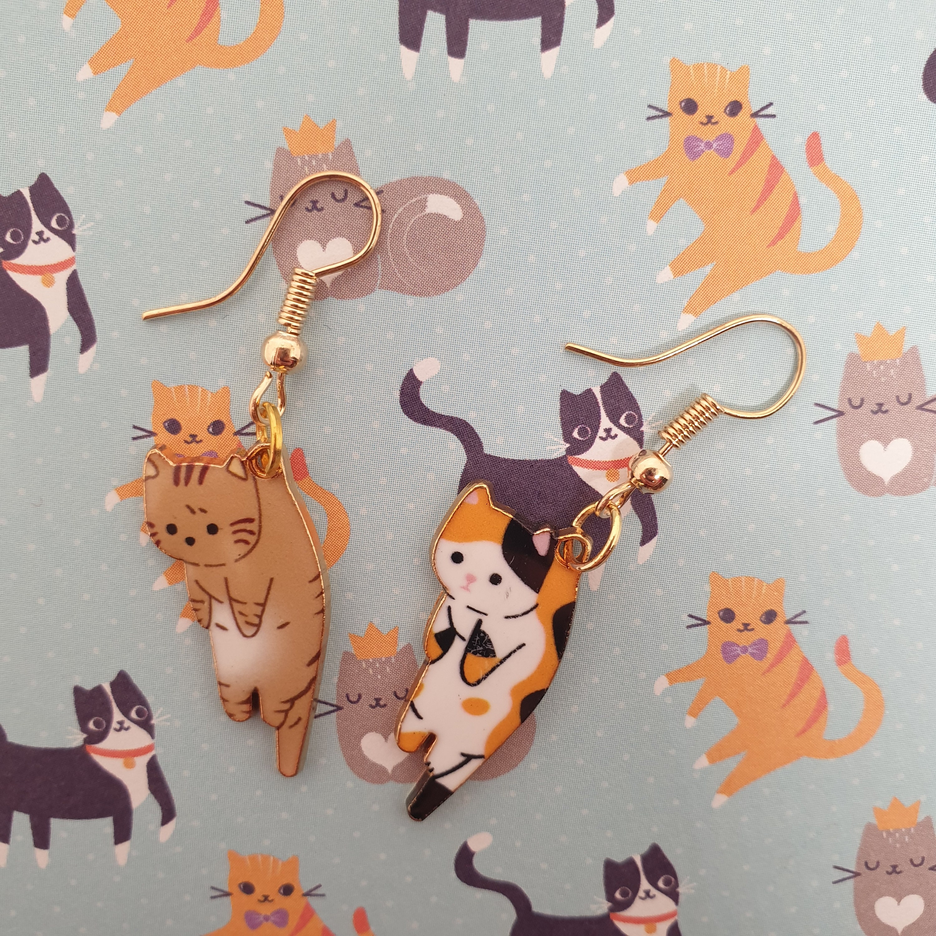 Quirky Hanging Cat Earrings Unusual Gift Jewellery Choice of Etsy UK
