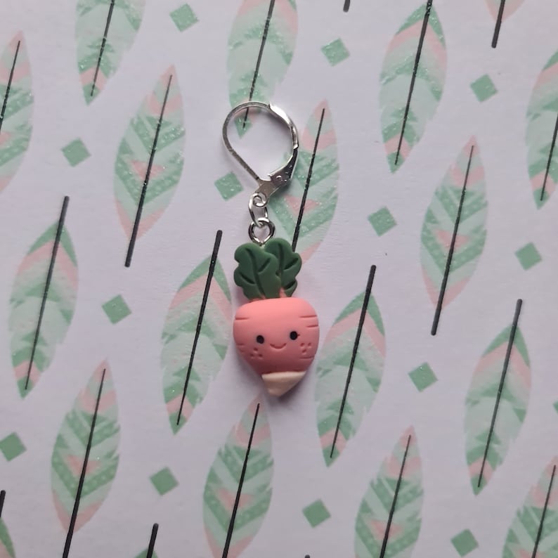 Cute Vegetable Stitch Marker Knitting Crochet Gift Place Holder Progress Keeper image 9