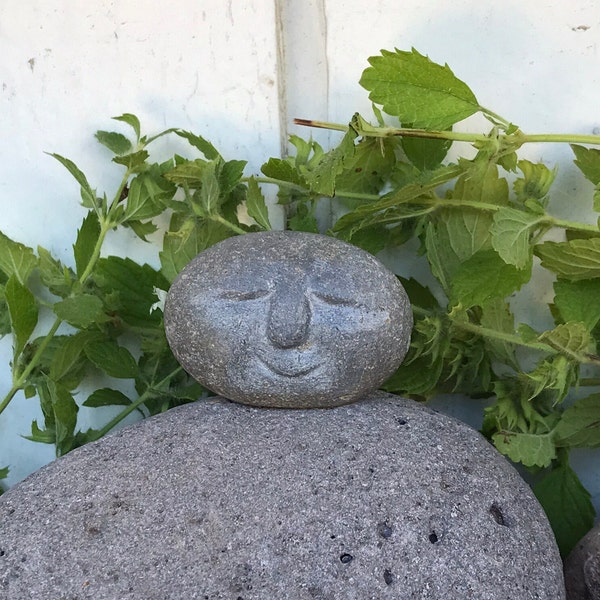 Hand-Carved Happy Rock™ #1597