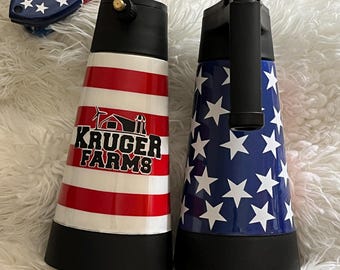 Red White Blue Stars Stripes 4H Livestock Pig Sheep Sprayer and Brush Set