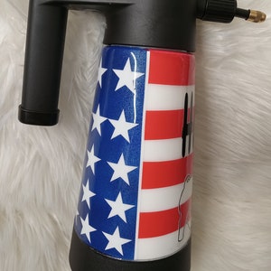 Custom Red White and Blue Pig Sprayer, Custom Smoker Sprayer, Flag Inspired Show Pig Sprayer, Livestock Sprayer, Custom Garden Sprayer