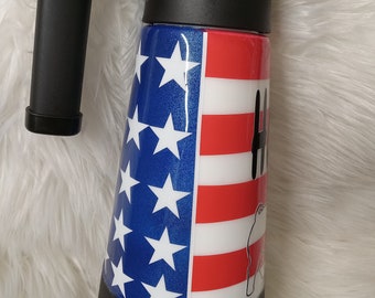 Custom Red White and Blue Pig Sprayer, Custom Smoker Sprayer, Flag Inspired Show Pig Sprayer, Livestock Sprayer, Custom Garden Sprayer