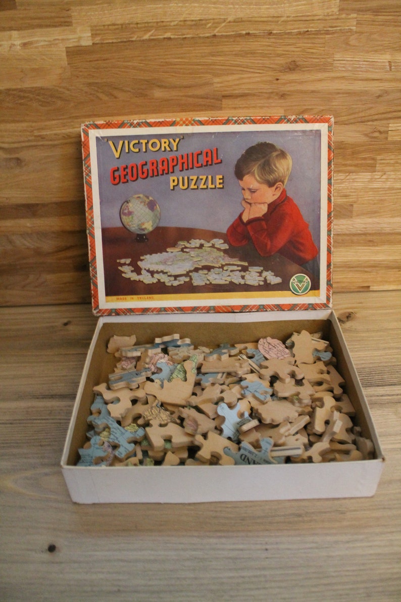 Vintage Wooden Puzzle Of England And Wales