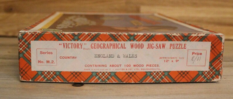 Vintage Wooden Puzzle Of England And Wales