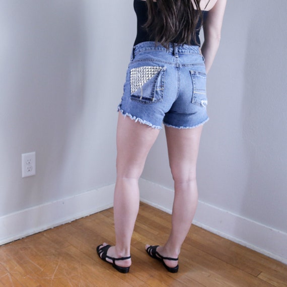 Distressed Jean Shorts Distressed Denim Custom Shorts Cutoff Jean
