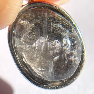 Brookite gemstone Pendant Brookite crystal Rare Find Brookite Silver Rutile Minerals for collector Gift for him