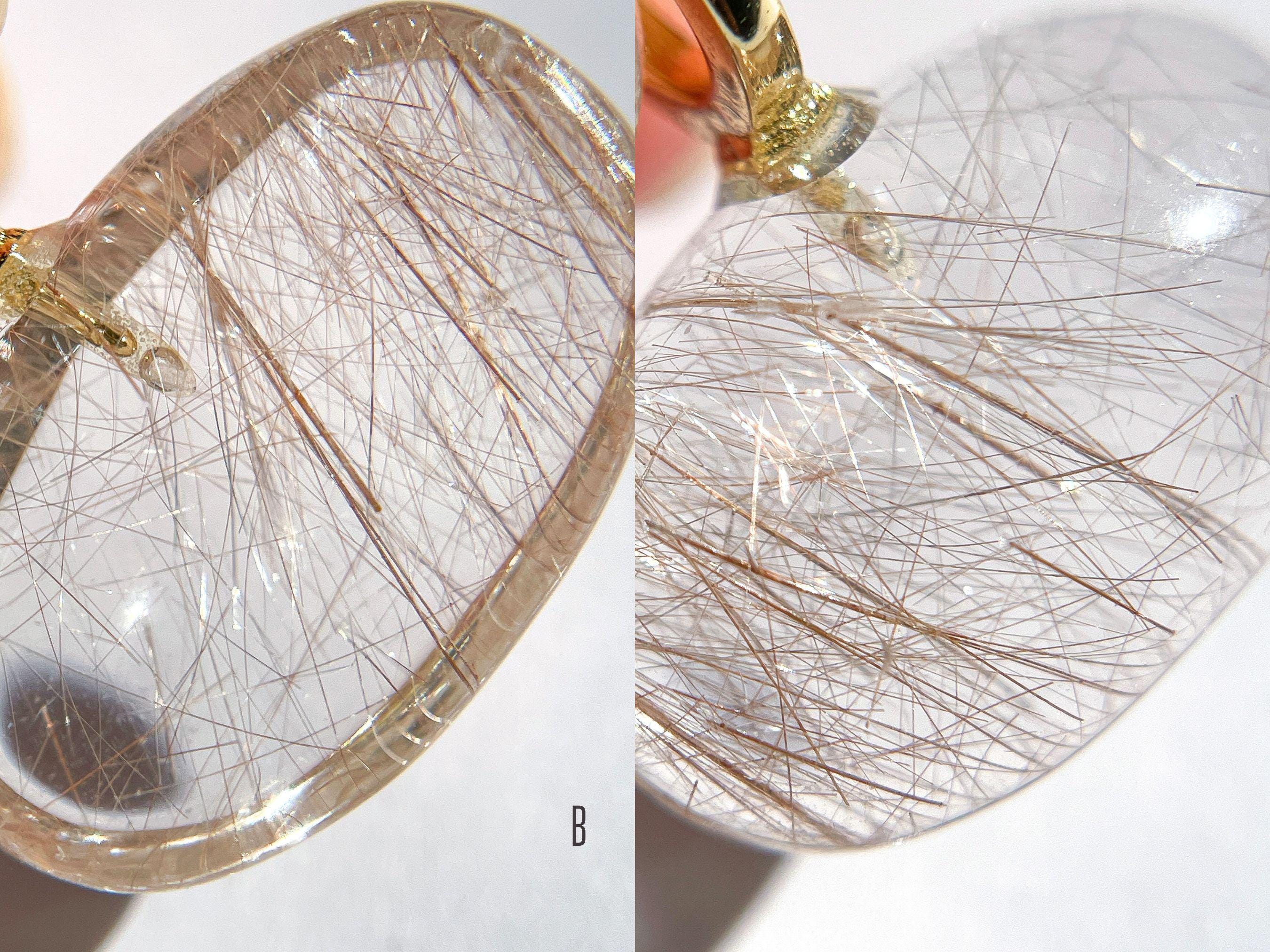 Pink Rutilated Quartz Pink Rutile Quartz Pendant Rutile Necklace Rutilated Quartz Oval ...