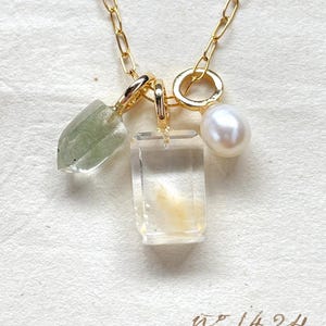 Yellow Amphibole Quartz Pendant Inclusion quartz Crystal Jewellery amphibole Angel Hair Quartz jewelry amphibole gemstone gift best friend