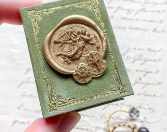 Vintage Book Ring Box Gift Box book shaped proposal ring box engagement fantasy box wax seal the reader gift box Miniature Book Gift Ring