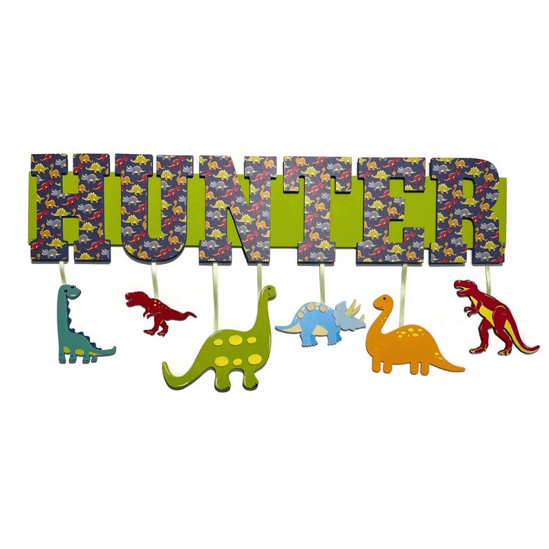 Dinosaur Themed Name Sign Dino Letters Dino Nursery Decor Etsy