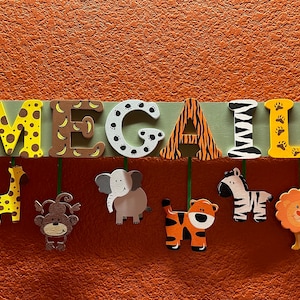 Customized Jungle Wooden Name Sign | Safari  Nursery Wall Decor