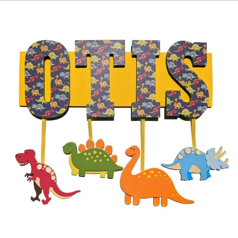 Dinosaur Themed Name Sign Dino Letters Dino Nursery Decor Etsy