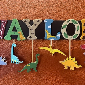 Dinosaur Nursery Name Sign, Dino Letters | Dino Nursery Decor | Wood Letters