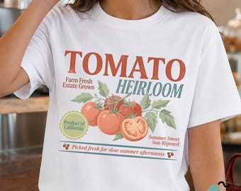 Vintage Tomato Cottagecore Tomato Girl Locally Grown Farmers Market (Digital Download)