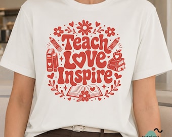 Retro Teacher Era Svg, Groovy Coquette Daisy Bow Teacher Appreciation (Digital Download)
