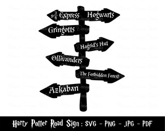 Potter Road Sign, Places Where Many Events Happen, Digital Download For Cricut Silhouette, Sublimation Prints