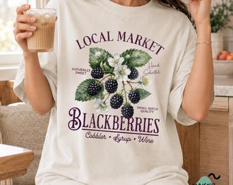 Vintage Blackberries Local Market Design Farmer Market (Digital Download)
