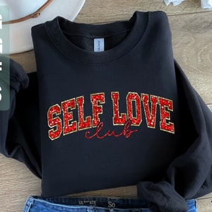 Self Love Club Svg, Self Love Club Sublimation, Retro Valentines Day Svg, Valentine Cut File, Valentine Quote, Trendy Valentine For Shirt
