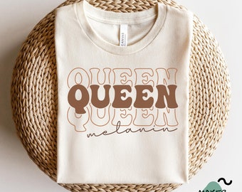 Queen Melanin Svg, Black History Svg, Black History Shirt Svg, Cutting File, Sublimation, Instant Download, Svg Png Eps Dxf