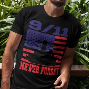 Nunca Esqueça 9/11 Svg Cut File, Retro Memorial 9/11 Nova York, Nunca Esqueça 9/11 Sublimação, Download Digital, Svg Png Dxf Eps