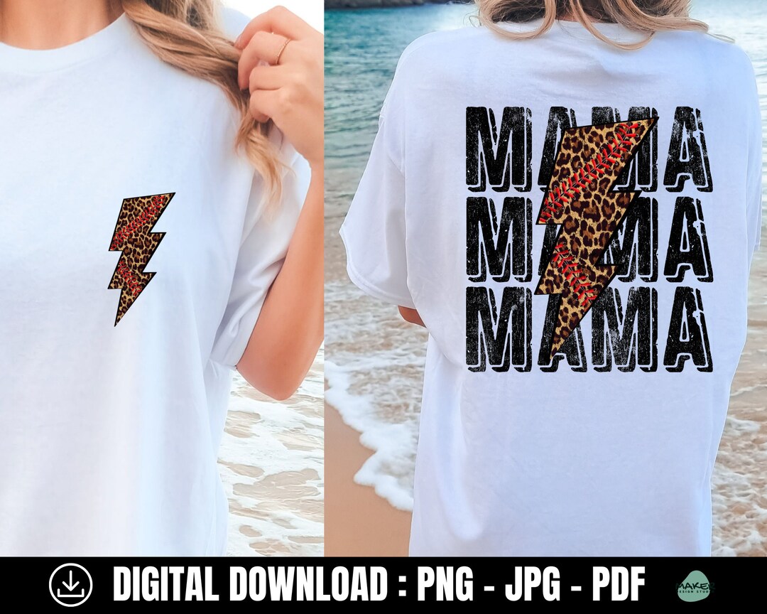 MAMA Lightning Graphic Leopard Sweatshirt main image 1