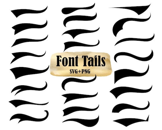 Swash and swooshes tails design template.