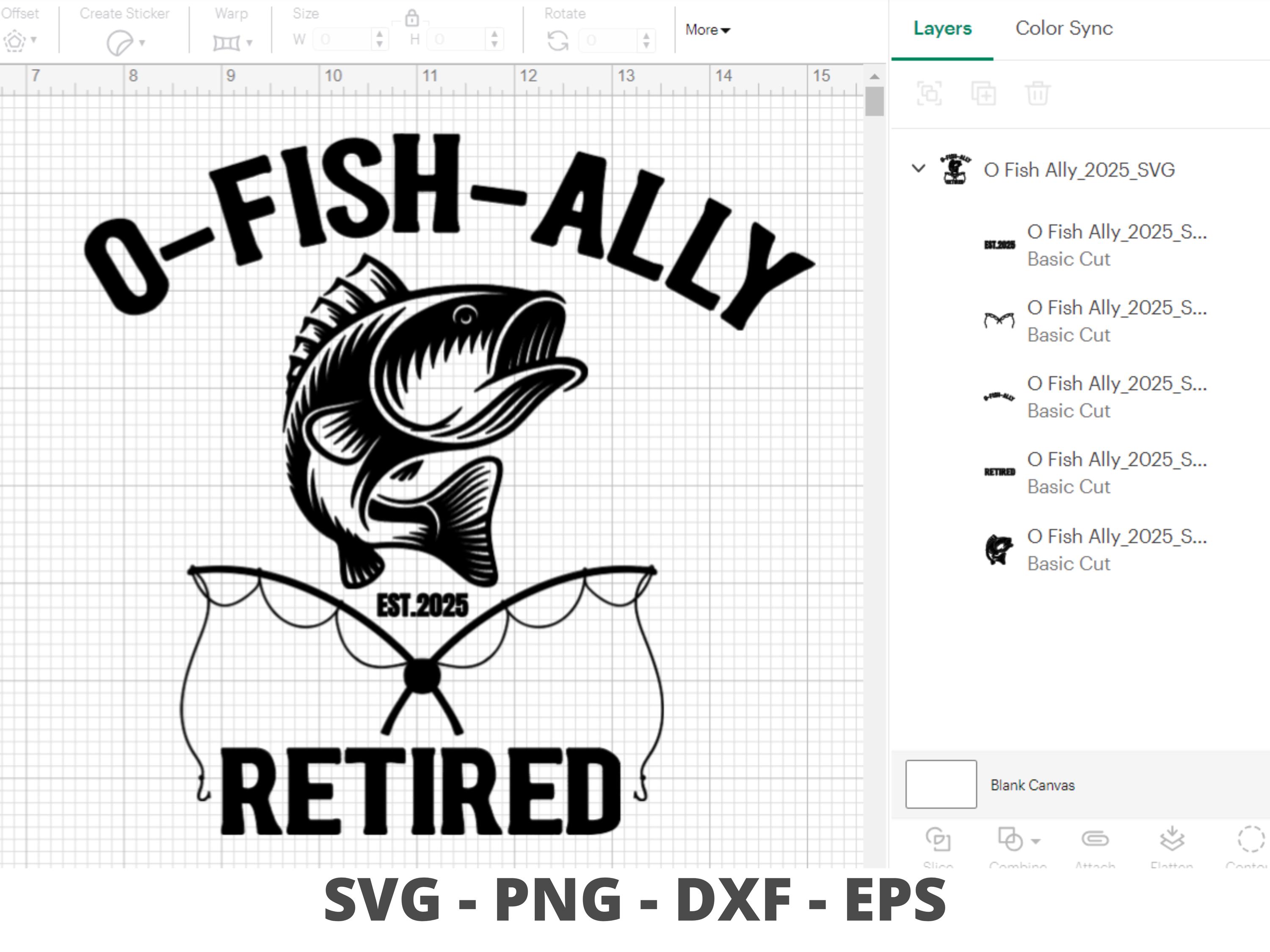 Oh Fish Ally Retired 2025 Svg, Retirement Shirt, Fishing Svg