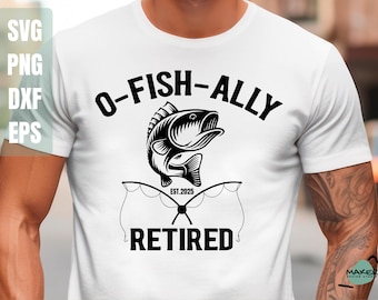 Oh Fish Ally ritirato 2025 Svg, maglietta pensionamento, pesca Svg, maglietta pescatore, pescatore sportivo, file di taglio pescatore, pescatore sportivo, file digitali