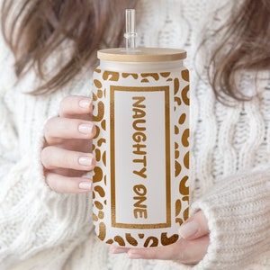 Leopard Print Add Your Own Text 20 oz Can Glass Svg, Leopard Pattern Svg, Leopard Libbey Full Wrap Svg, Leopard Glass Svg, Sublimation Png